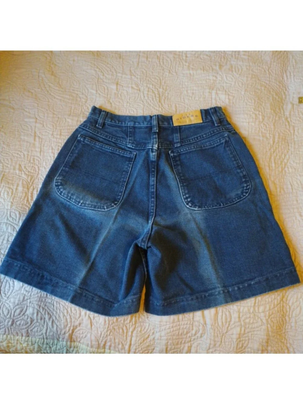 VTG 90s  Riders Denim Baggy Granola Grunge Dark Blue Denim Women's Shorts - Sz S